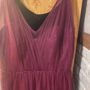 Burgundy dress tool soft and flowy